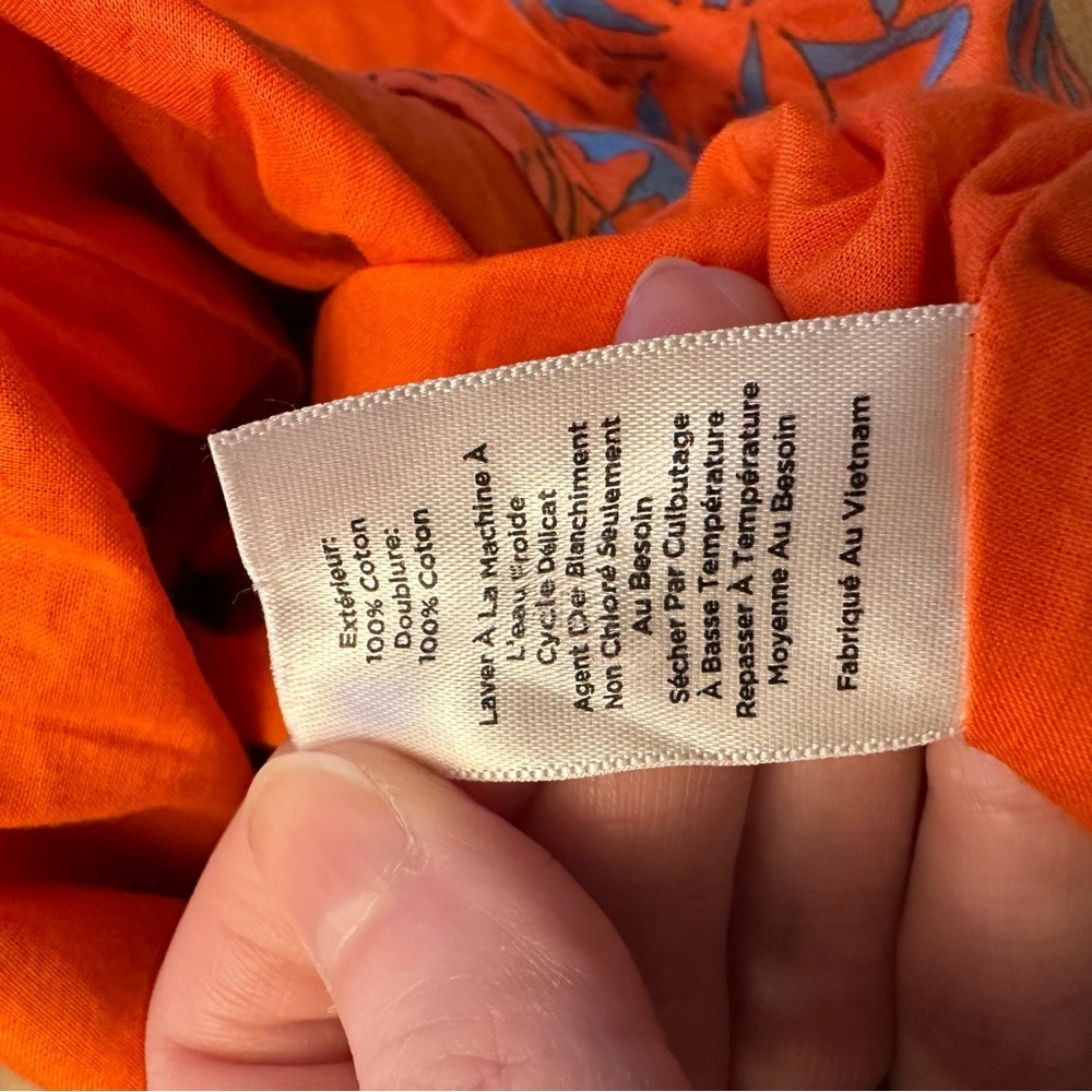 Talbots Orange and Blue Floral Midi Dress-2P - Picture 11 of 11